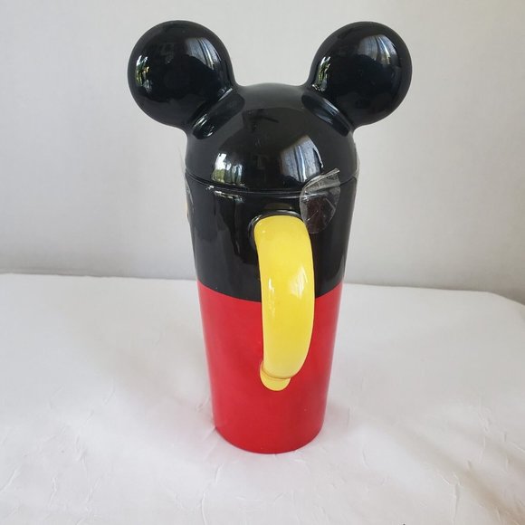 Mickey Mouse Head Mug Disney Theme Parks ceramic with lid, red cup - Picture 4 of 12